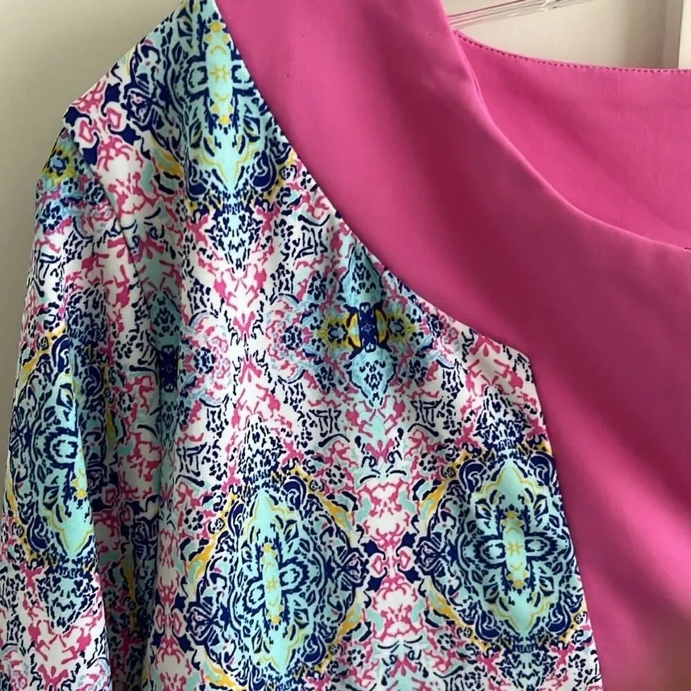 NWOT Cabana Life Geometric Tunic Dress UPF 50 Sun Swim Coverup Sz Large